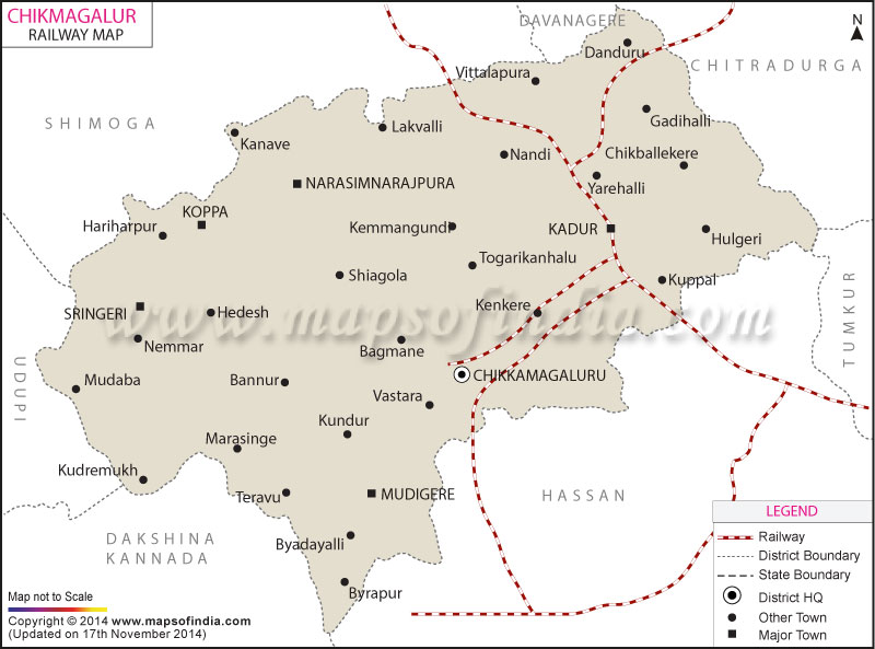 Railway Map of Chikmagalur