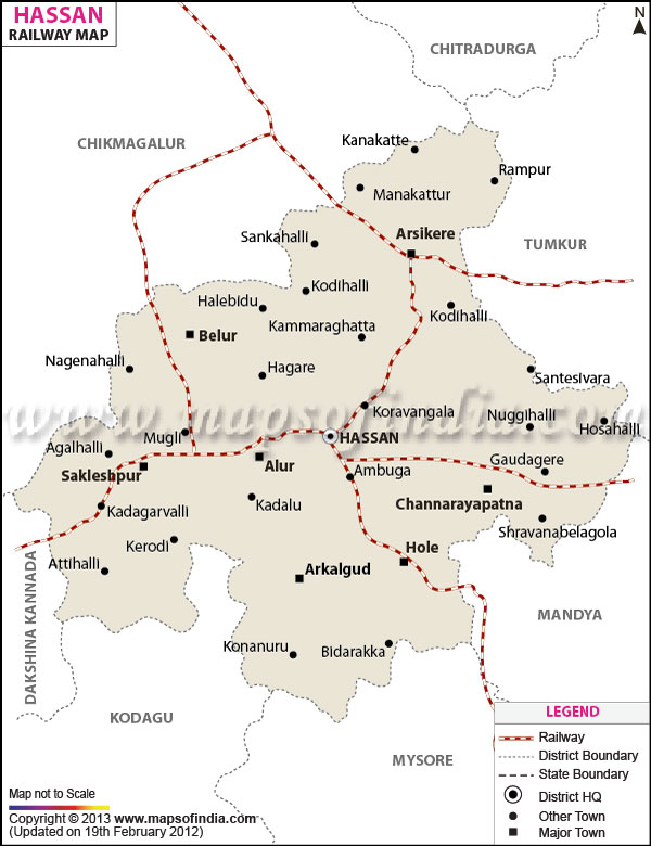 Railway Map of Hassan