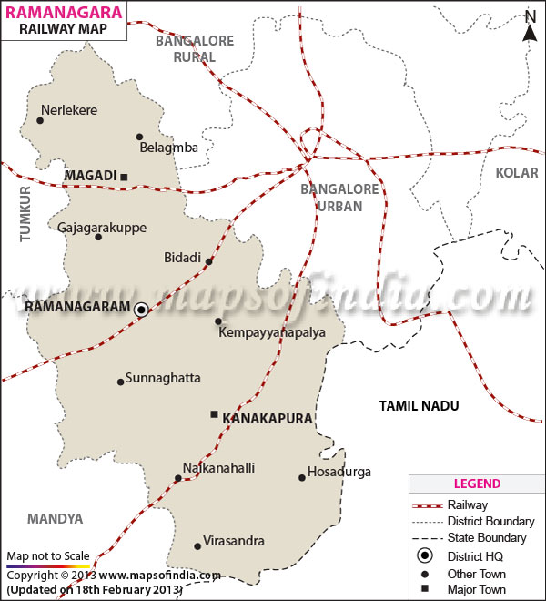 Railway Map of Ramanagara