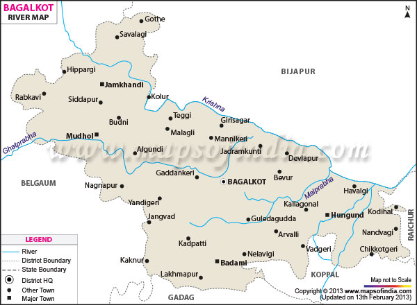 River Map of Bagalkot