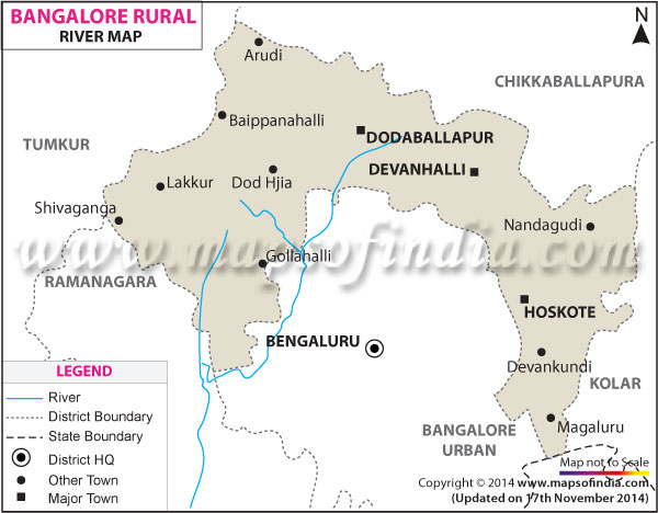 River Map of Bangalore Rural