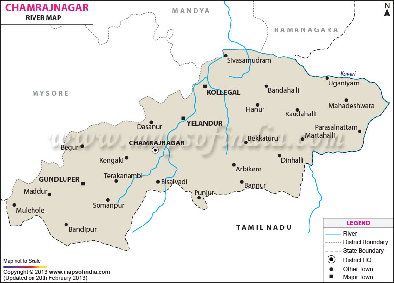 River Map of Chamrajnagar
