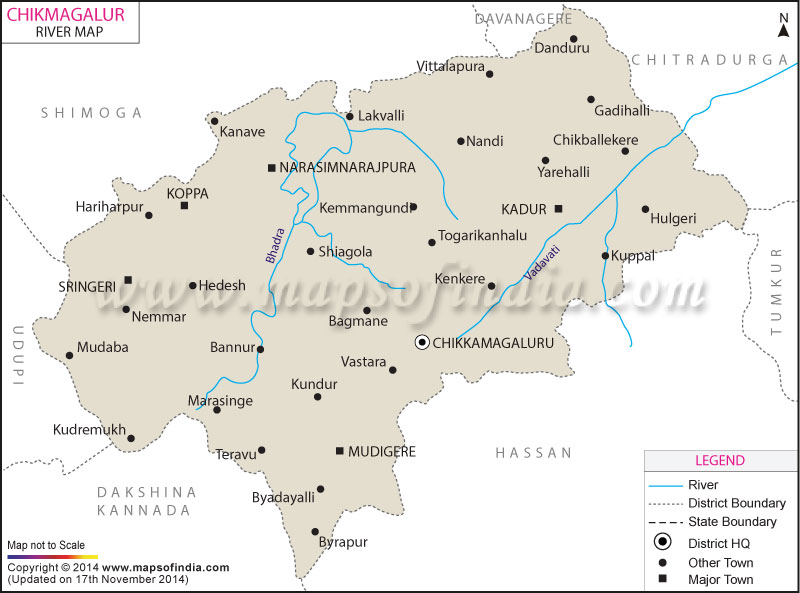 River Map of Chikmagalur