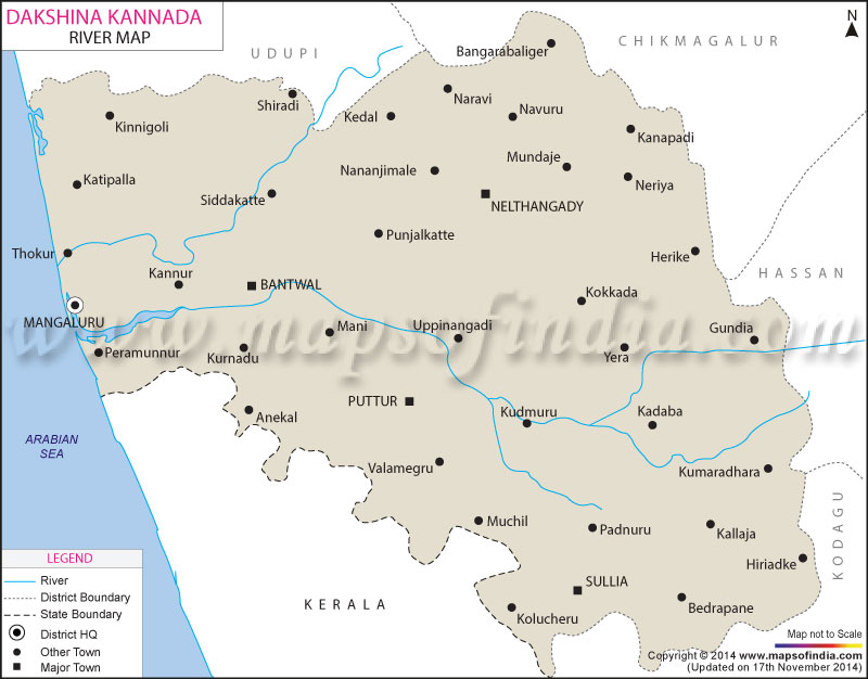 River Map of Dakshin Kannada