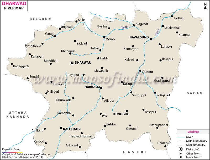 River Map of Dharwad