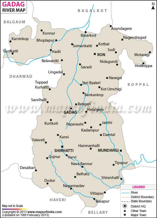 River Map of Gadag