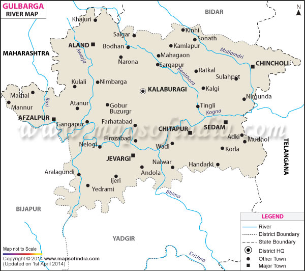 River Map of Gulbarga