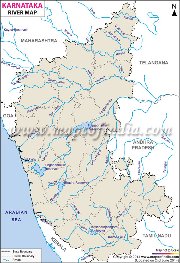 Karnataka River Map