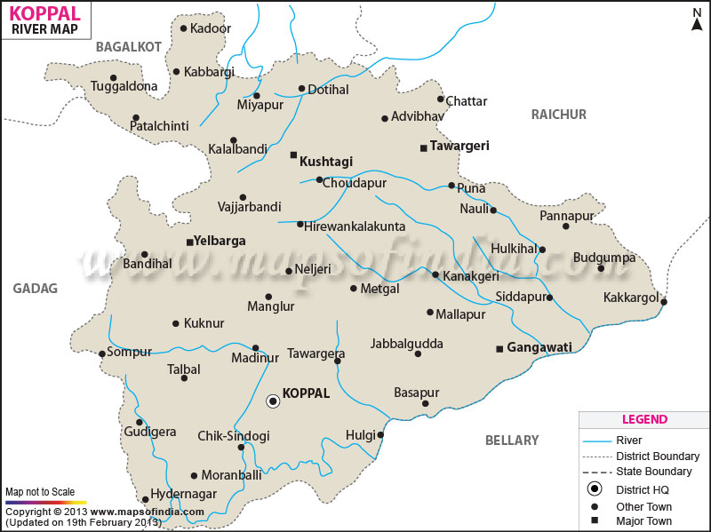 River Map of Koppal