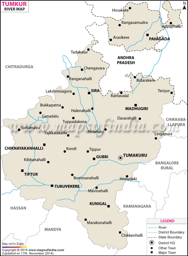 River Map of Tumkur