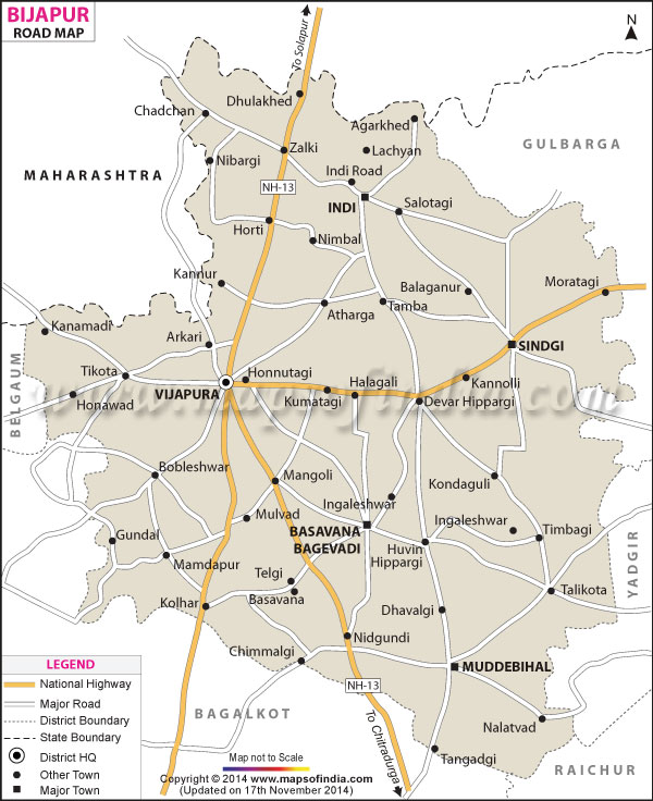Road Map Of Bijapur 