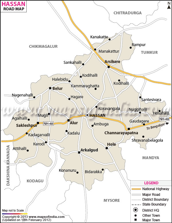 Road Map Of Hassan 