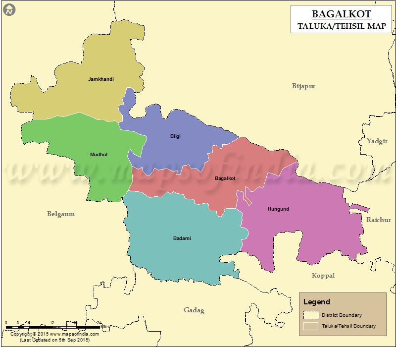 Tehsil Map of Bagalkot