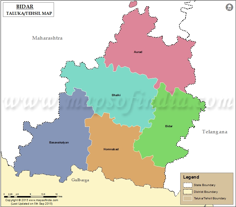 Tehsil Map of Bidar