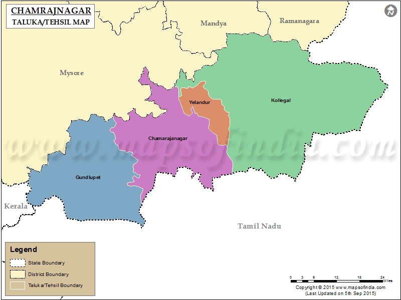 Tehsil Map of Chamarajanagar
