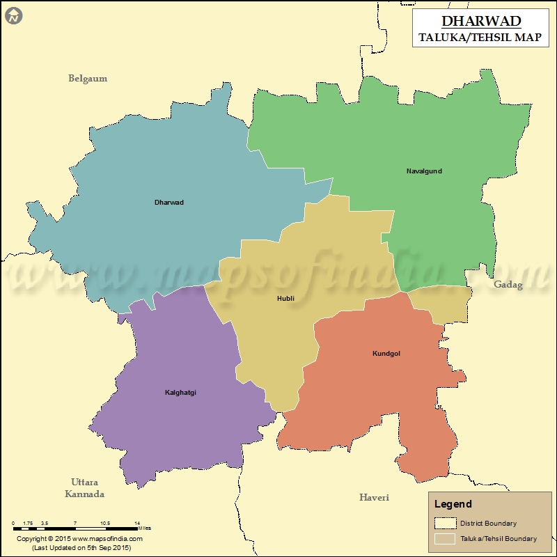 Tehsil Map of Dharwad