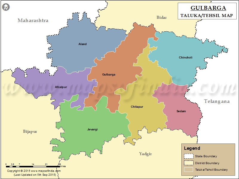 Tehsil Map of Gulbarga