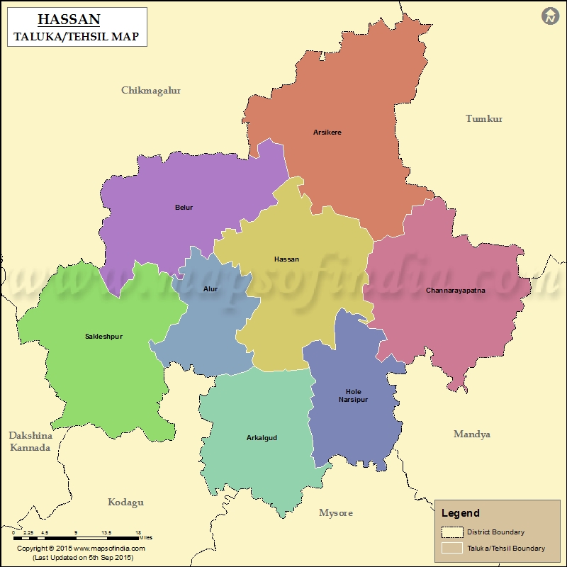 Tehsil Map of Hassan