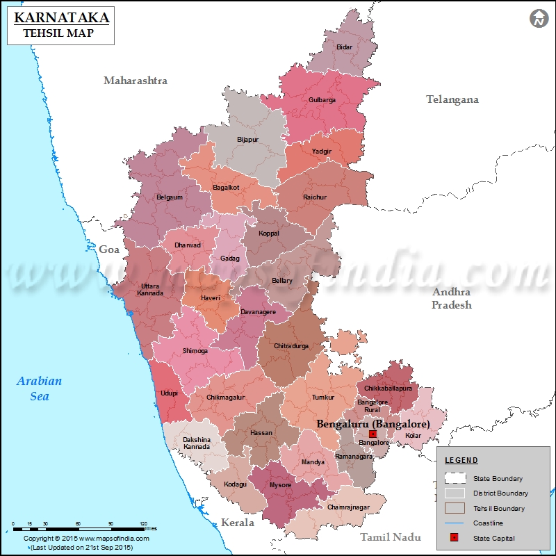 Tehsil Map of Karnataka