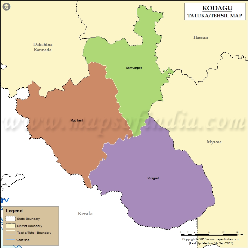 Tehsil Map of Kodagu