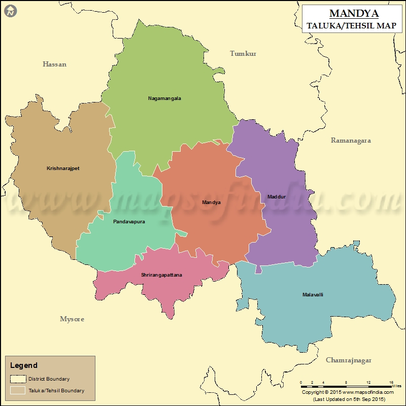 Tehsil Map of Mandya