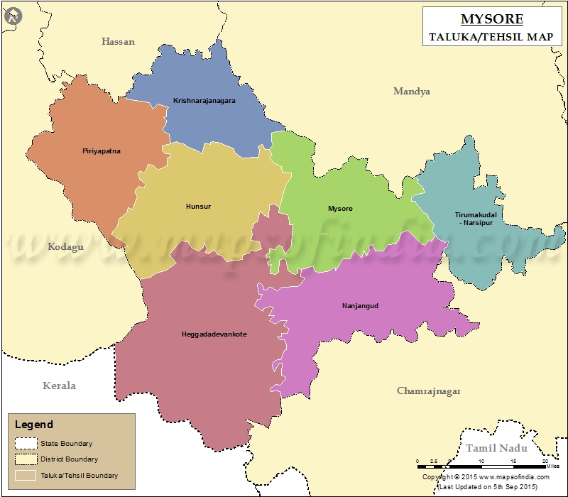 Tehsil Map of Mysore