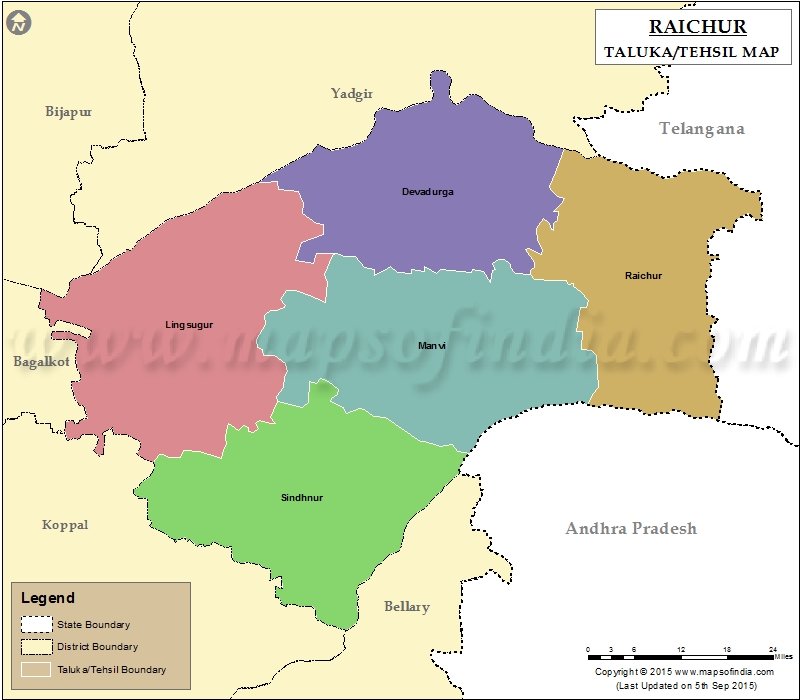 Tehsil Map of Raichur