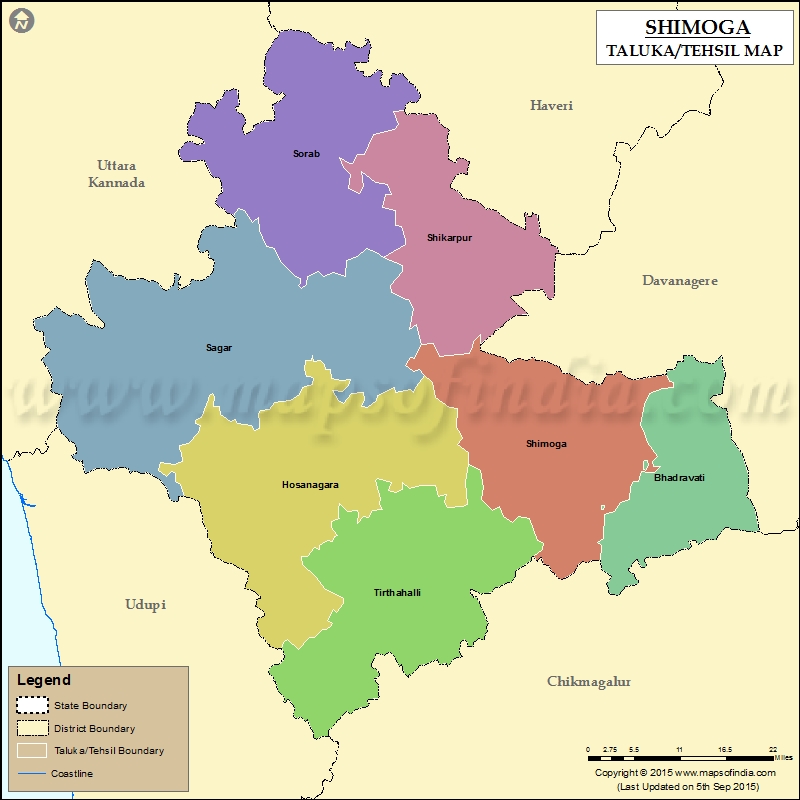 Tehsil Map of Shimoga