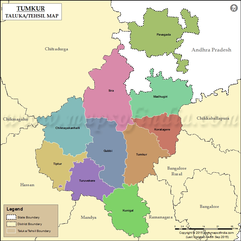 Tehsil Map of Tumkur