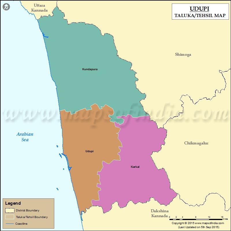 Tehsil Map of Udupi