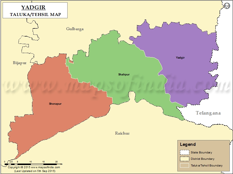 Tehsil Map of Yadgir
