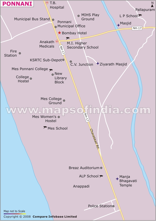 City Map of Ponnani