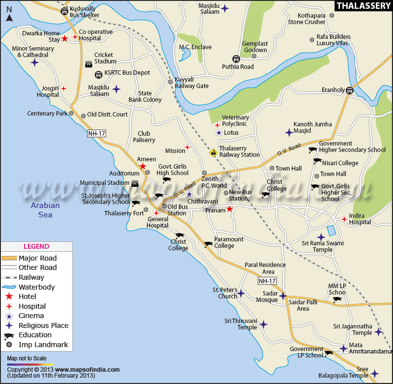 Thalassery Location Map