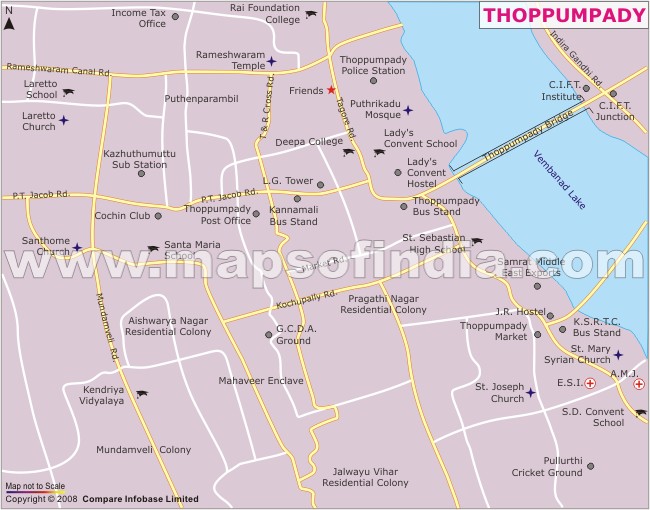 Map of Thoppumpady City