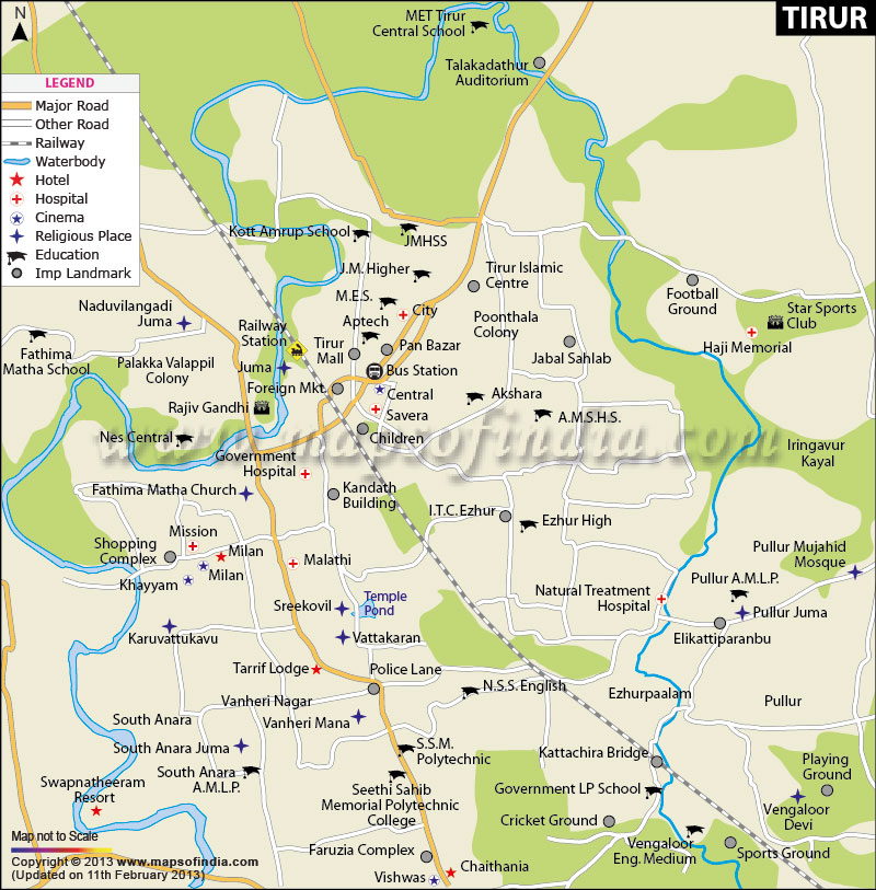 Map of Tirur City