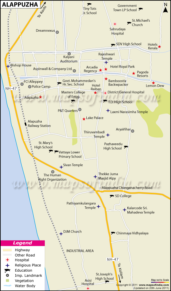 City Map of Alappuzha