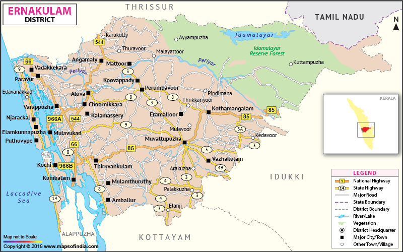 District Map of Ernakulam