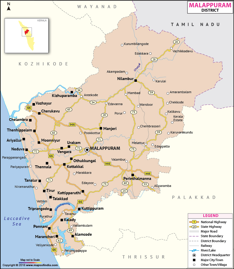 Malappuram District Map