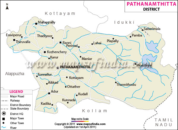 District Map of Pathanamthitta