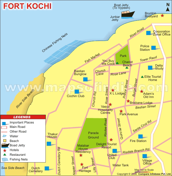 City Map of Fort Kochi