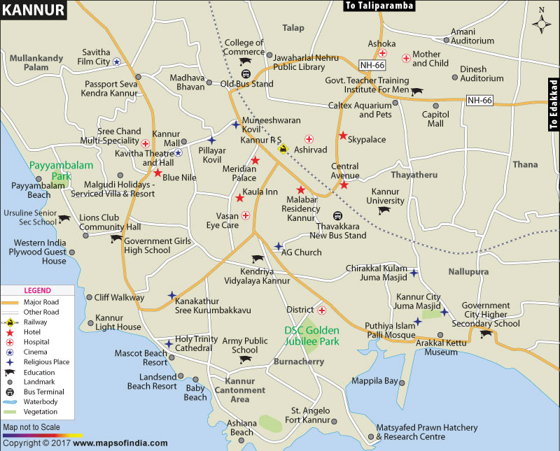 City Map of Kannur
