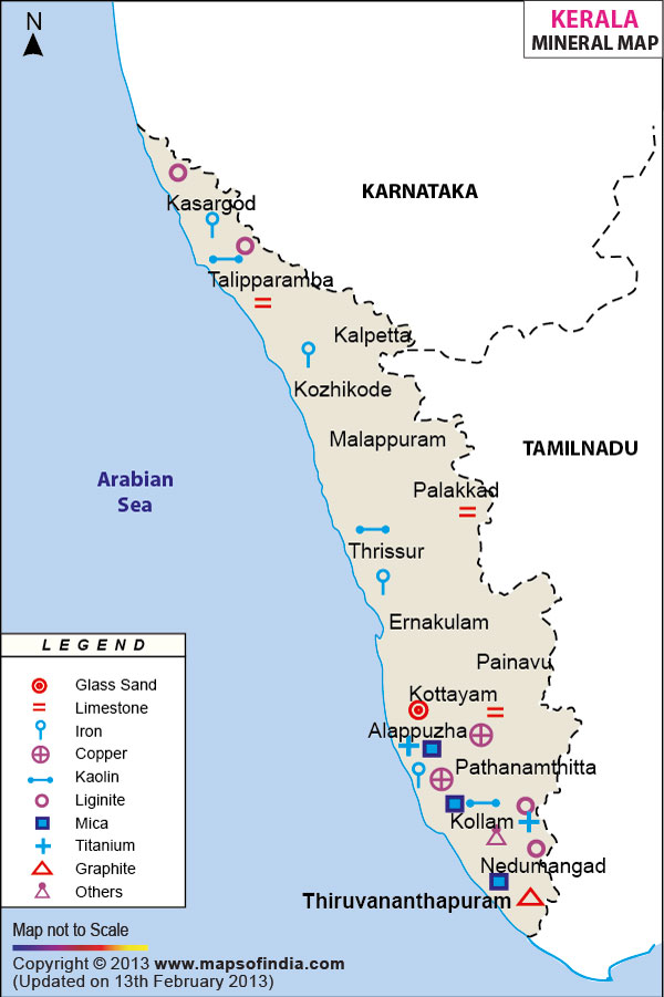 Mineral Maps in Kerala