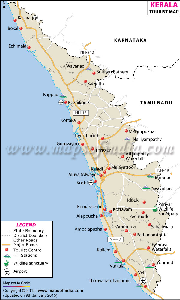 kerala tourist map with distance Travel To Kerala Tourism Destinations Hotels Transport kerala tourist map with distance