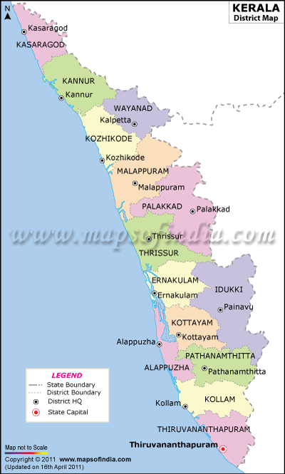 Kerala Location Map