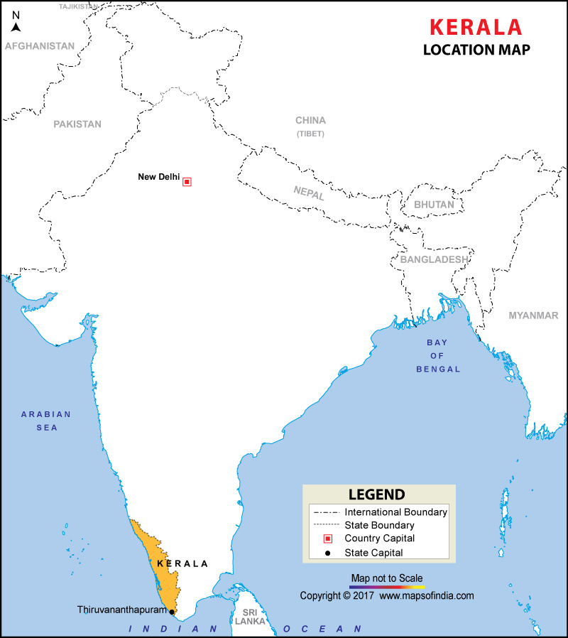Location Map of Kerala
