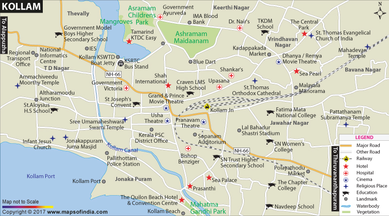 City Map of Kollam