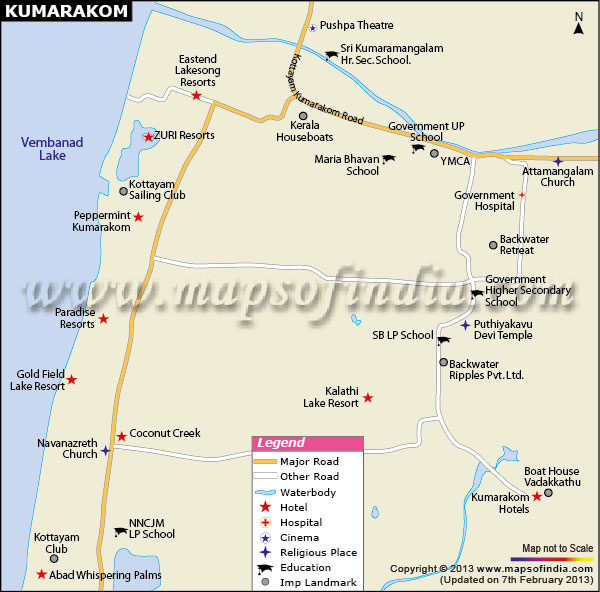 Kumarakom City Map