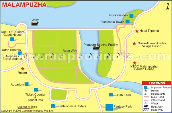 City Map of Malampuzha