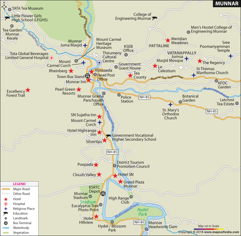 City Map of Munnar