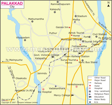 Palakkad City Map
